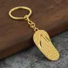 Llavero Creativo de Chanclas de Simulación Colgante de Llave de Dibujos Animados Colgador de Llave de Metal Llavero Colgante Pequeño Regalo