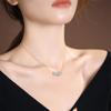Colar de Prata S925 Badu Jewelry Xiaozong Colar de Alta Qualidade Luxo Acessível Caixa de Jade Hetian Corrente Estilo Ins Tendência Nacional Retrô