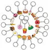 Chaveiro de Comida Chaveiro de Borracha Macia em PVC Presente de Formatura Pequeno Presente Acessórios para Chaveiro Pingente de Chaveiro