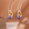 Pendientes de Goteo de Alta Gama en Forma de U, Diseño de Nicho, Pendientes de Moda y Versátiles, Mismo Estilo que Xiaohongshu, Pendientes Elegantes