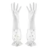 Tareas domésticas Limpieza Cocina Lavavajillas Guantes Patrón Imprimible Lavandería Guantes de Plástico Impermeables de Goma para Mujer