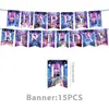 Decoración de Fiesta de Cumpleaños con Tema del Grupo Cazador de Brujas Azules Transfronterizo, Bandera, Inserto para Pastel de Cumpleaños para Niños, Set de Globos