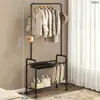Perchero Móvil de Pie, Estante de Hierro para Pantalones, Tendedero para Ropa de Armario en Casa, Herramienta Multifuncional para el Hogar