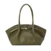 Nueva Moda Transfronteriza Retro Simple Bolso Tote de Gran Capacidad Tejido en Relieve para el Trabajo Diario Bolso de Hombro para Mujer Bolso de Mano