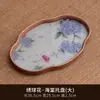 Nuevo Estilo Chino Paisaje Bandeja de Té de Vidrio Bandeja de Bambú para Té Juego de Té Gongfu Plato Simple para Frutas y Snacks Bandeja de Almacenamiento