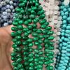 Pulsera tejida a mano con cuentas naturales, agujero horizontal, redonda, gota de agua, con cuentas de jade y cristal, accesorios de joyería