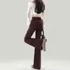 Jeans Marrones Acampanados para Mujer Nueva Temporada 2025 Pantalones Bootcut Adelgazantes de Cintura Alta Pantalones de Campana Marrones Melard