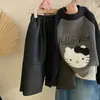 Conjunto de Otoño e Invierno para Niñas 2026 Nuevo Estilo Coreano Suéter de Punto Grueso para Niños con Forro de Felpa Pantalones de Cuero de Invierno Conjunto de Dos Piezas Moderno