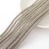 2024 Nuevo Color Dorado Hilo Trenzado de Cuerda de 4 Hilos 5mm DIY Pulsera de Alambre Semi-Terminada Accesorios de Joyería de Cuerda de Cuero