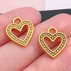 Pingente de liga de amor de cor mista vintage 100 coração de amor oco Acessórios para pulseira e colar DIY feitos à mão