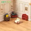 Paisaje en miniatura, muebles de sofá modernos creativos para interiores, decoraciones DIY para casa de muñecas, accesorios y adornos de mesa en miniatura