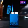 Dk6601 Sonido de Acero Explosión Fuerte Alta Potencia Llama Azul Encendedor a Prueba de Viento Personalizado Láser DIY Regalo Encendedor