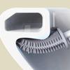 Nuevo Cepillo de Inodoro de Goma Suave Cepillo de Limpieza para Baño Varilla Desmontable Colgante de Pared sin Perforaciones Cepillo de Inodoro con Base