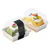 Caja de embalaje para rollo de pastel de moda, caja de embalaje para rollo de toalla y manta, caja de embalaje para rebanada y cubo de mousse, caja de embalaje para postres con altura aumentada