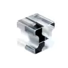 Cubo Ranurado de Vidrio de Sílice Fundida Óptica de Alta Precisión Soporte Óptico de Precisión Expansión Térmica Ultra Baja Resistente al Láser Prisma