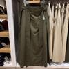 Vestido Flare Outono e Inverno Vintage Solto Longo Linha A com Cinto Versátil Cintura Alta Saia Emagrecedora 470921
