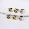 Doce Signos del Zodiaco, Ocho Santos Patronos, Cuentas de Agujero Grande en Sánscrito, Accesorios de Aleación, Pulseras y Collares DIY, Para Hombres y Mujeres