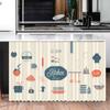 Cortina para gabinete de cocina, cortina para puerta de gabinete, tela antipolvo sin perforaciones, cortina corta con velcro, zapatero para mesa inferior, cortina fea