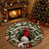 Alfombra navideña 3D, sofá de sala de estar, decoración de ambiente festivo, mesa de centro, resistente a las manchas y duradera, felpudo de Papá Noel, venta al por mayor
