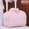 Zíper Duplo, Quatro Aberturas, Mala de Viagem, Bolsa Grande para Cosméticos, Armazenamento Compartimentado, Bolsa para Pincéis de Maquiagem, Necessaire