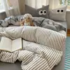 Juego de Ropa de Cama de Algodón Lavado Puro Grado Materno e Infantil de Clase A, Agradable para la Piel, Cómodo, Suave y Como una Nube Funda de Edredón de Algodón Lavado