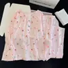 Pijama de Algodón Nube para Mujer, Estilo Delgado de Primavera y Otoño, Cuello Redondo, Mangas Largas, Estilo de Dibujos Animados de Moda, Ropa de Casa Casual para Estudiantes, Se Puede Usar Afuera