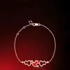 Pulseira Vintage Kirin Cabaça Cinco Flores com Joias de Ágata Vermelha Natural, Madrepérola Branca Incrustada com Diamantes, Estilo de Luxo Leve de Nicho
