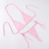 Conjunto de Lencería Sexy de Malla Clásica Transfronteriza de Tres Puntos: Sujetador y Bragas de Encaje