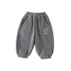 Pantalones de forro polar para niño de otoño e invierno, pantalones deportivos de forro polar cálidos e informales para bebé, pantalones de forro polar de doble cara para niños pequeños, modernos