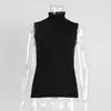 Conjunto de Suéter Tejido Transfronterizo Estilo Europeo y Americano Otoño Temprano 2025 Camiseta Base sin Mangas de Cuello Alto + Conjunto de Suéter Cardigan para Mujer