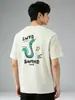 Camiseta de Manga Corta de Algodón con Sensación de Hielo para Hombre, Camiseta con Estampado de Cuello Redondo, Transpirable, Absorbe el Sudor, Verano, Retiro del Mar, Armario, Hombre 2J187