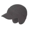 Comércio Exterior Inverno Boné de Lã Quente com Aba de Pato para Proteção de Orelha Masculino ao Ar Livre à Prova de Frio Forrado com Lã Espessado Quente Gorro de Tricô Estudantil