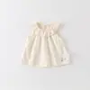 Camiseta Superior Fina para Bebé Niña Infantil 2026 Verano Nuevo Sin Mangas Camisa de Muñeca Pantalones Cortos Versátiles para Niñas Clase A