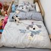Otoño e Invierno Oso Navideño Niños Algodón Puro Cepillado Juego de Tres o Cuatro Piezas Pieza Única Bebé Guardería Funda de Edredón Sábanas