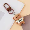Nuevo Colgante de Oso con Lazo Lindo de Dibujos Animados y Conejo Colgante de Llavero de Resina para DIY Colgante para Equipaje de Estudiante