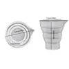Herramienta de epoxi DIY hecha a mano, plegable retráctil, taza de silicona, yeso, fácil limpieza, taza de pegamento ajustable con escala, taza medidora