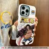 Luffy Es Adecuado para Apple 17Promax Dibujos Animados Lindo Iphone16Pro Lente Cubierta Completa 15 Dos en Uno