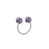 0.8 varilla acero inoxidable doble cabeza bola completa diamante forma de C aretes aro labio 20G diamante versión coreana de aretes finos suministro e-commerce