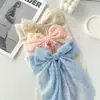 Pinza para el pelo grande de clip de resorte con lazo de satén popular transfronterizo, pasador de color sólido para mujeres, accesorios para el cabello