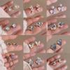 Pendientes de flores de color dopamina de verano para mujer, con ambiente festivo, pendientes que combinan con todo, pendientes de temperamento con halo de moda