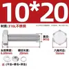 Juego de Tornillos, Pernos Hexagonales Externos y Tuercas de Acero Inoxidable 316L con Combinación de Arandelas Planas y de Resorte M6M8M10M12-M20
