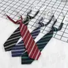 Gravata Plaid JK Ajustável para Uniforme Estudantil Feminino, Gravata Listrada Estilo Japonês, Gravata Estilo College para Homens, Curta Estilo Ins