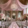Cortina de Gasa para Boda de Malla Tejida Estilo Europeo Cortina de Gasa para Boda Decoración de Techo Arreglo de Escena