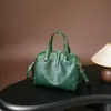 Bolso de Mano de Cuero Curtido Vegetal Capa Superior Piel de Vaca Bolso Grande Corteza de Yeso Bolso Cruzado Vintage de Moda Casual Combinable Piel Suave 775