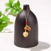 Jade Branco Raiz de Bodhi Carvão Torrado Garra de Gatinho Corrente para Celular Lanyard Pingente Pequeno Fresco Garra de Gato Capa de Celular Pingente de Chaveiro