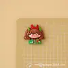Acessórios de Resina Fofos de Papai Noel e Menina Rena, Cola Cremosa DIY para Capa de Celular, Grampo de Cabelo, Materiais para Ímã de Geladeira