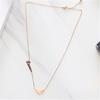 Collar de acero de titanio para mujer, cadena de clavícula de oro rosa resistente a la decoloración, accesorios cortos simples japoneses y coreanos, colgante de moda