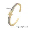 Pulsera de Zirconia de Lujo en Forma de Semicírculo para Mujer con Cobre Microincrustado, Estilo Japonés y Coreano, Diseño Minimalista de Nicho, Venta al por Mayor