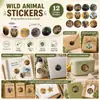 500 pegatinas de rollo de animales vintage para decoración DIY de maletas, cuadernos y agendas, impermeables y sin repeticiones