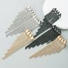 Brincos de prata 925 com corrente de garra super flash, liga de diamantes, brincos longos com borla, para mulheres, europeus e americanos, brincos exagerados para banquete, atacado